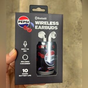 NWT Pepsi Wireless Earbuds with Built-in Mic